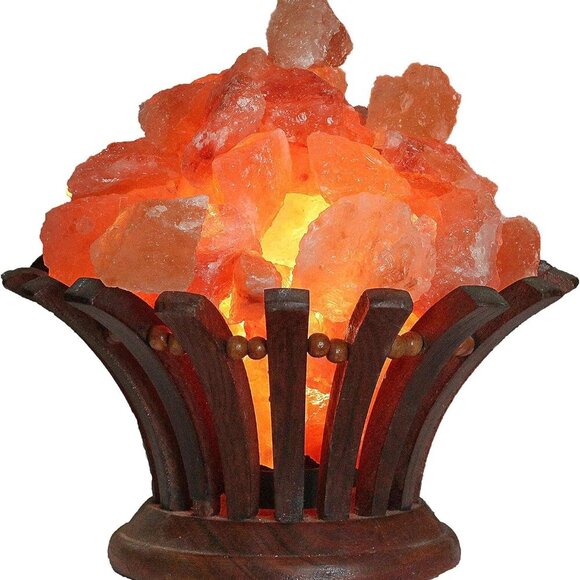 Other - Stone Bouquet - A Himalayan Salt Lamp Bowl with Dimmer Cord - 100% Natural Pink